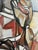 Black Large Mid-Century Abstract Cubist Still Life Painting in Earth Tones - Unsigned For Sale - Image 8 of 10