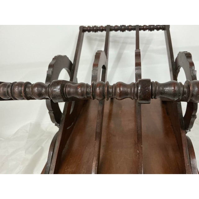 Antique Regency Style Mahogany Canterbury Magasine Rack For Sale - Image 10 of 12