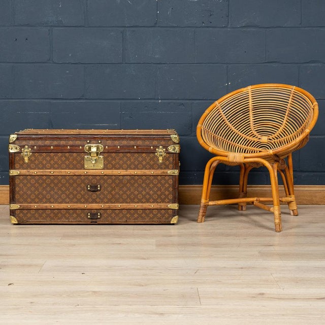 20th Century Trunk in Monogram Canvas from Louis Vuitton, France, 1900s For Sale - Image 3 of 18