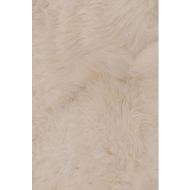 Rug & Kilim Rug & Kilim’s Sheepskin Multi-Pelt Fur Rug in Cream White Tones For Sale - Image 4 of 8