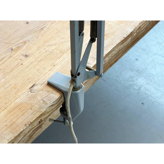 Vintage Grey Clamp Lamp from Ledu, Sweden, 1970s For Sale - Image 14 of 16