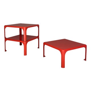 Italian Coffee Tables Demetrio 45 by Vico Magistretti for Artemide, 1970s, Set of 3 For Sale