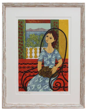 Vicenç Caraltó, Melancholic Muses III, 1960s, Lithograph