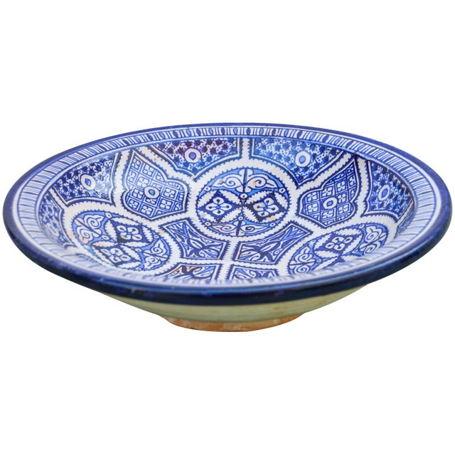 Ceramic Bowl W/ Arabesque Pattern For Sale - Image 9 of 12