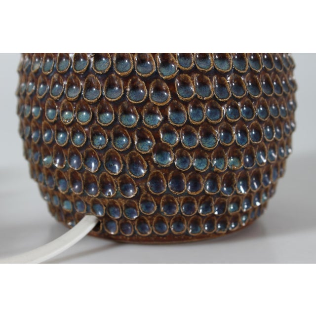 Modern Danish Stoneware Table Lamp with Drop Shaped Design from Søholm, 1960s For Sale - Image 9 of 11