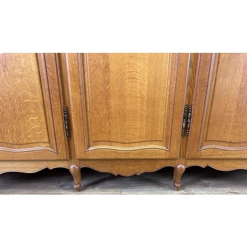 Metal Vintage French Wardrobe in Oak For Sale - Image 7 of 10