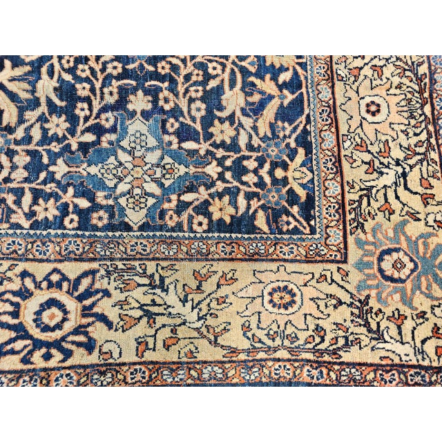 Antique Persian Ziegler Mahal Sultanabad Rug, Hand-Knotted Wool, Geometric Pattern, Navy & Ivory, 9x12 For Sale - Image 16 of 16