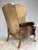 1970s Custom Wingback Chair in Brazilian Champagne Hair-on-Hide & Italian Espresso Leather – Crocodile Embossed Accents For Sale - Image 4 of 11