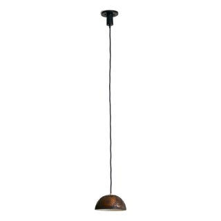 Italian Etched Copper Floral Pendant Light by Victor Cerrato, 1960s For Sale