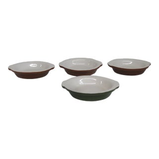 Hall Pottery 512 Crock Bowl 4pc Set Mid Century Ceramic Casserole Dishes 4508b For Sale