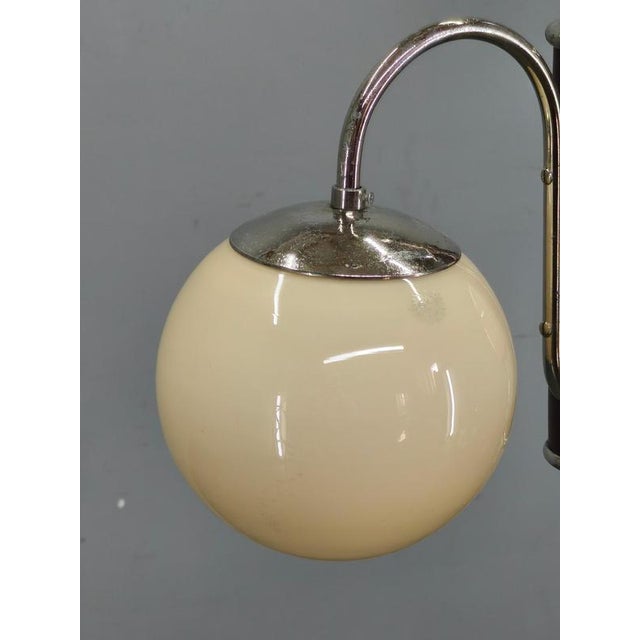 Czech Art Deco Chrome and Glass Chandelier, 1930s For Sale - Image 11 of 14