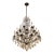 1970s Monumental French Baccarat-Style Crystal and Bronze Chandelier, 24-Light Three-Tier Form For Sale