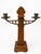 Brown Art Deco Amsterdam School Oak and Brass Candlesticks, 1920s, Set of 2 For Sale - Image 8 of 10