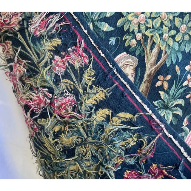 Mid 19th Century 19th-Century Wool & Silk Handwoven Tapestry For Sale - Image 5 of 5