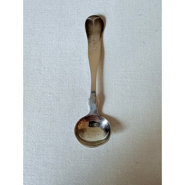 Antique C.W. Hurll Pure Coin Silver Salt Spoon in "Fiddleback" Style. I was not able to find very much information on C.W....