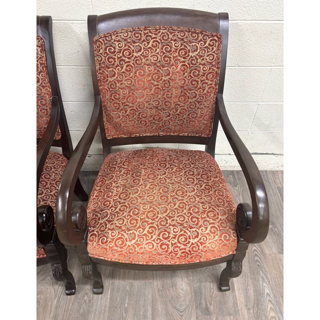 Vintage Flexsteel French Empire Style Armchairs - Pair For Sale - Image 4 of 13