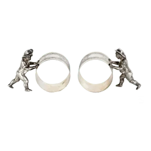 Pair of Wmf German Silver Plate Napkin Rings