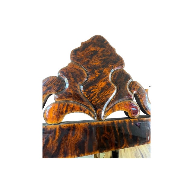 Vintage Rare Mid Century Modern 1970s Regent Faux Tortoise Shell Wall Mirror Regency For Sale - Image 9 of 10