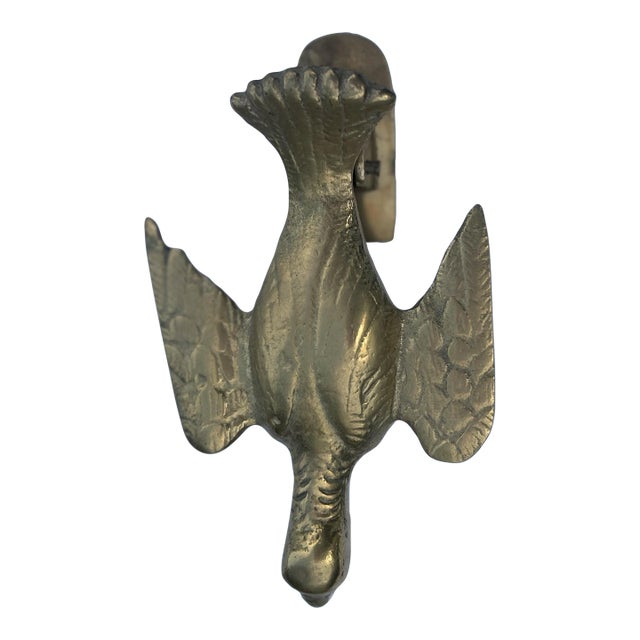 Antique Solid Brass Bird Knocker From Turkey For Sale