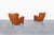 Scandinavian Art Deco Club Lounge Chairs in Cognac Leather, 1940s For Sale In Los Angeles - Image 6 of 14