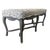 A striking vintage Double X-Base Bench. The sculptural frame features an elegant carved silhouette with distinctive...