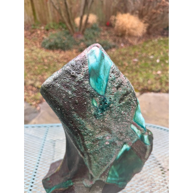 Large Tony Evans Signed Raku Ceramic Studio Art Pottery Vase For Sale - Image 13 of 18