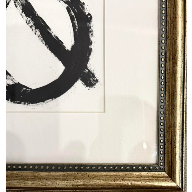 Abstract Original Contemporary Black and White Abstract Framed Painting For Sale - Image 3 of 3