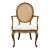 White of Mebane Country French Provincial Caned Round Back Dining Arm Chair For Sale
