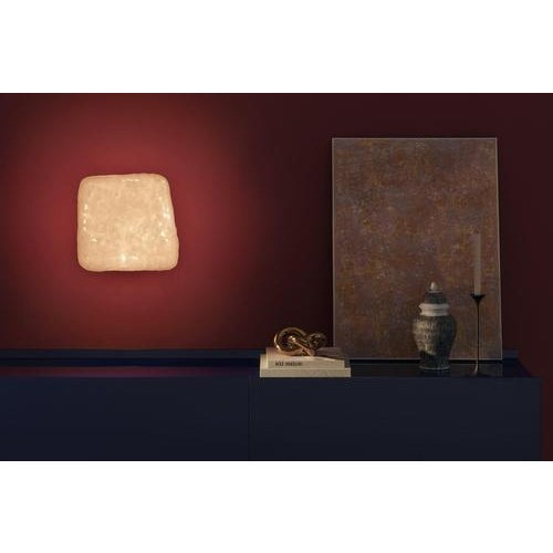 Linde freya tangelder wax, stone, light convex body white wall lamp for cassina murano glass meets metal in a collection...