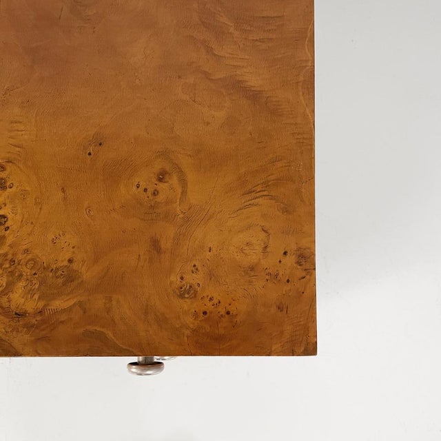 Brown Italian Art Desk in Wood and Steel, 1930s For Sale - Image 8 of 17