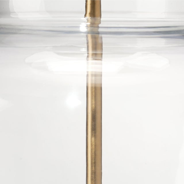 Traditional Poised Table Lamp, Clear Glass For Sale - Image 3 of 4