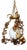 Wrought Iron and Gold Leaf Lamp, Spain, 1960s For Sale