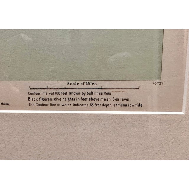 Late 19th Century Antique 1891 George Walker Map of Martha's Vineyard, Framed For Sale - Image 5 of 12