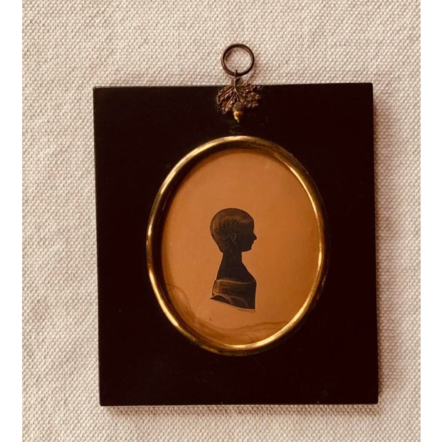 Antique Silhouette Portrait of a Child,C. 1820 For Sale - Image 9 of 15