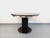 Mid-Century Modern Vintage Round Dining Table in Black Wood-Effect Melamine and Chrome Metal, Space Age/1970s Style, with Integrated Extension For Sale - Image 3 of 18