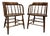 Antique 19th Century Primitive Oak Barrel Back Pub Chairs Captain’s Arm Chairs For Sale