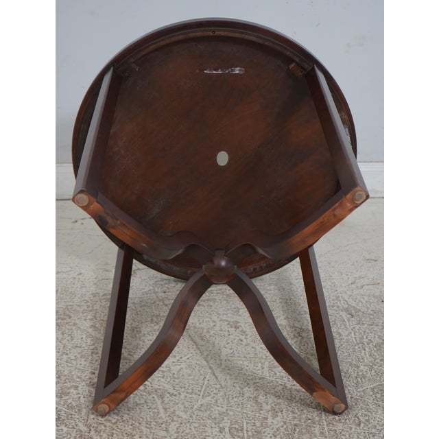 Pair Baker Laura Kirar Modern Design Round Lamp Tables For Sale - Image 11 of 12