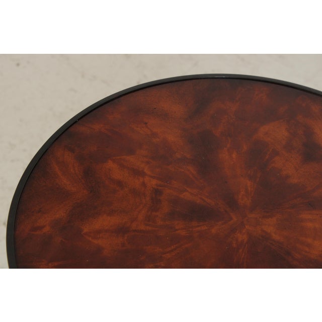 Theodore Alexander 3 Tier Round Flame Mahogany End Lamp Table For Sale - Image 10 of 13
