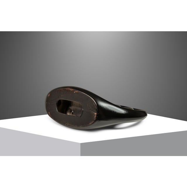 Black Post Modern Art Deco Sculpture in Porcelain, Usa, C. 1980s For Sale - Image 8 of 11