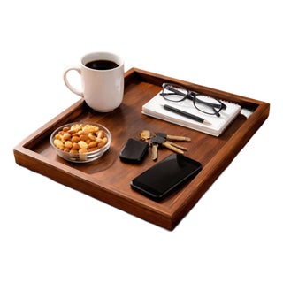 Solid Black Walnut Serving Tray For Sale