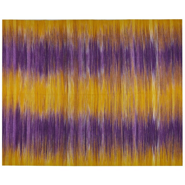 1960s Vintage Mazandaran Natural Color Hand Made Organic Wool Tribal Kilim,7'10"x9'8" For Sale - Image 5 of 5