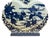 Oriental Blue White Heart Shape Flat Floral Elephant Ring Porcelain Vase For Sale - Image 12 of 12