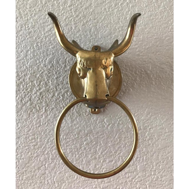 Vintage Brass Bull Door Knocker Chairish