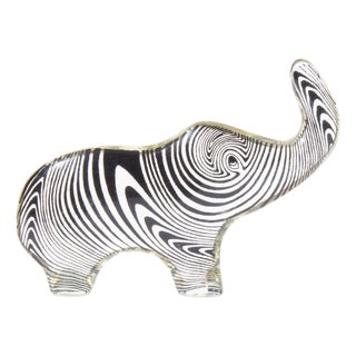 Op Art Lucite Elephant Designed by Abraham Palatnik For Sale