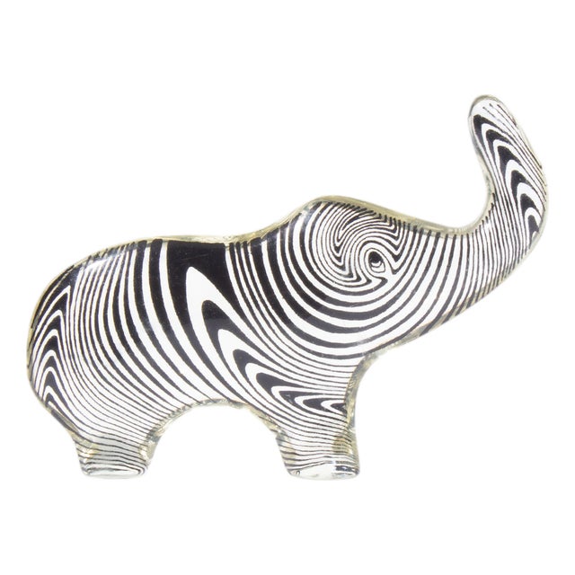 Op Art Lucite Elephant Designed by Abraham Palatnik For Sale