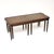 Antique Mahogany Leather Top Nesting Coffee Table, 1930, Set of 3 For Sale - Image 4 of 11