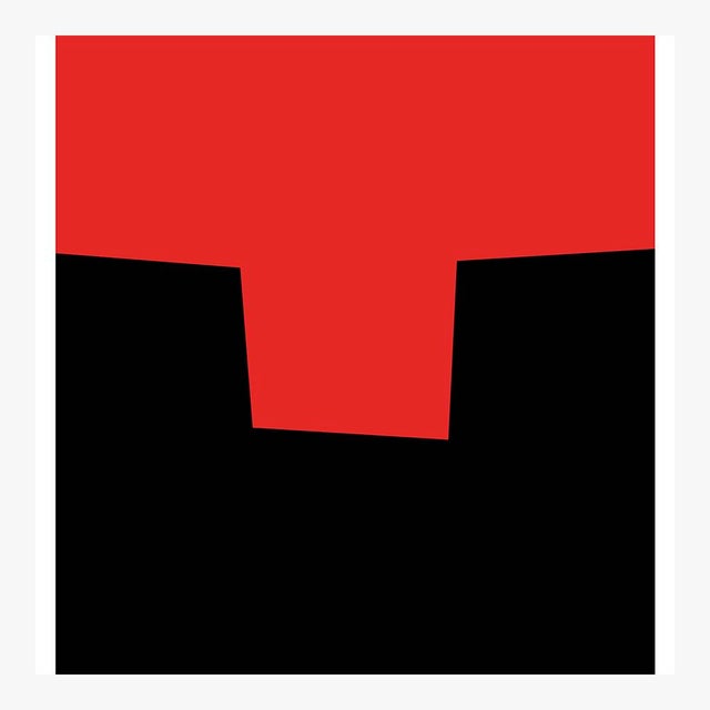 Mid-Century Modern Red Joins Black Fine Art Print 35" X 45" by Liz Roache For Sale - Image 3 of 6