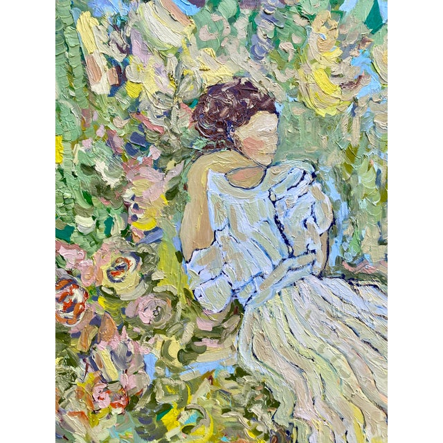 Contemporary "Salvation Is the Garden". Large Impressionist Oil Painting by Francesca Owen For Sale - Image 3 of 4