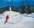 Textile Winterscapes — Diamond Peak Run Original Oil on Gallery Wrapped Canvas For Sale - Image 7 of 11