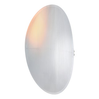 Echo Oval Wall Mirror in Polished Aluminum by Martens & Visser For Sale